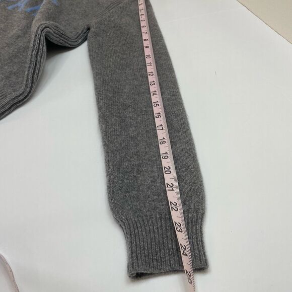 Alberta Ferretti Wool Cashmere Crew Neck Pullover Paris Sweater Gray Size 6 - Picture 5 of 11